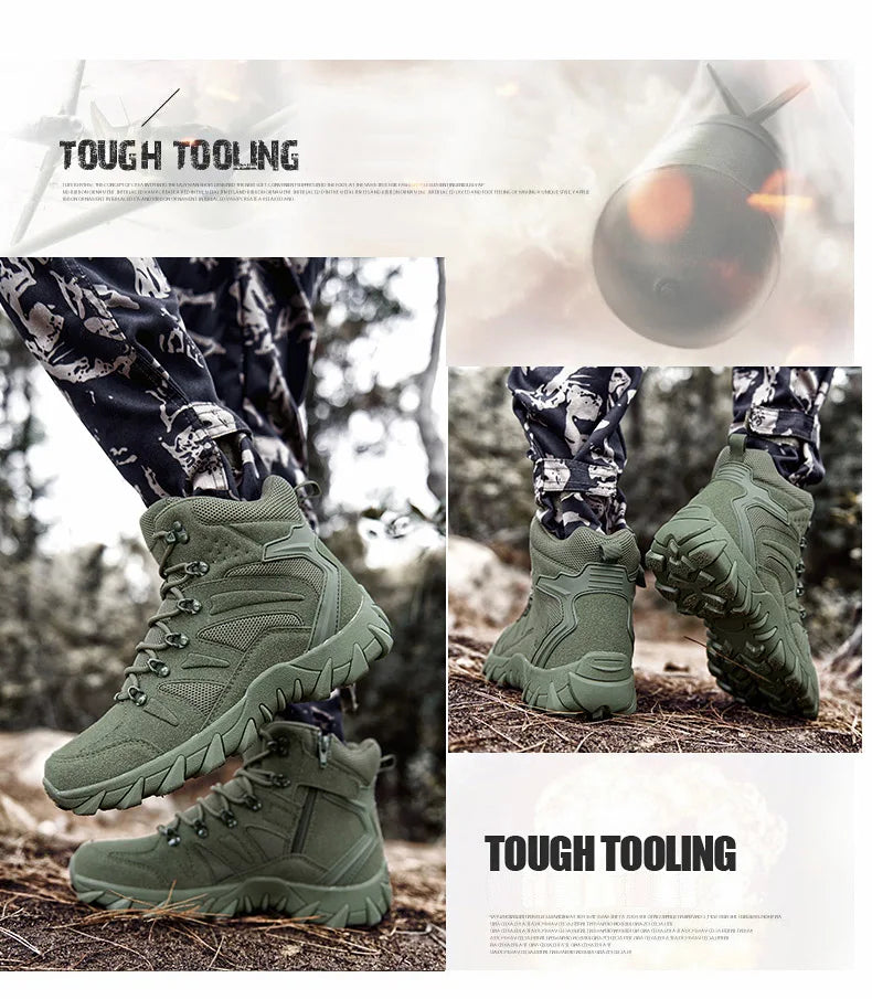 Men’s Tactical Combat Training Boots – Outdoor & Anti-Wear